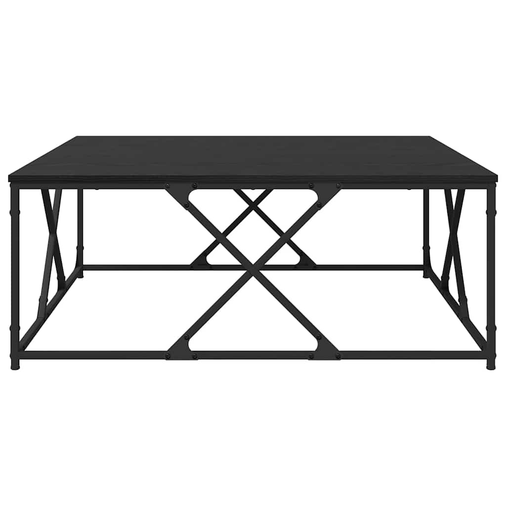 vidaXL Couchtisch Schwarz Eichen-Optik 100 x 100 x 40 cm Holzwerkstoff