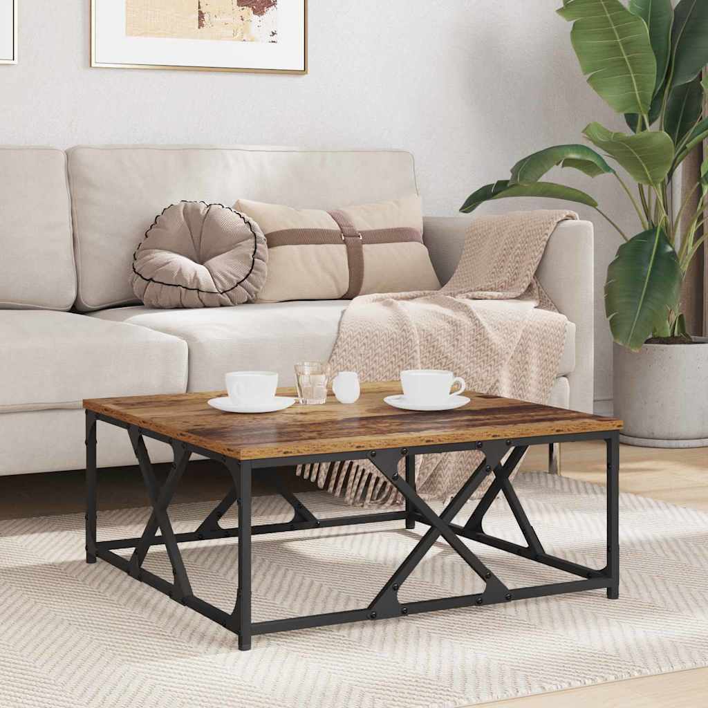 vidaXL Couchtisch Altholz 70 x 70 x 30 cm Holzwerkstoff
