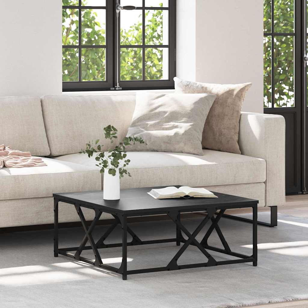 vidaXL Couchtisch Schwarz Eichen-Optik 70 x 70 x 30 cm Holzwerkstoff