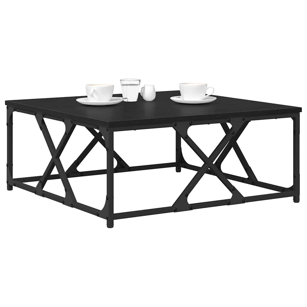 vidaXL Couchtisch Schwarz Eichen-Optik 70 x 70 x 30 cm Holzwerkstoff