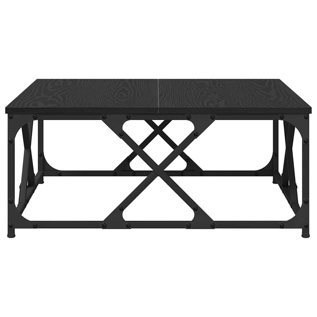 vidaXL Couchtisch Schwarz Eichen-Optik 70 x 70 x 30 cm Holzwerkstoff
