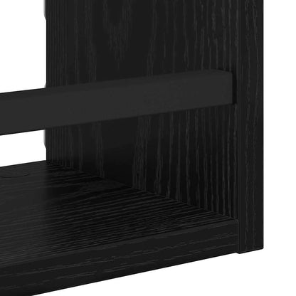 vidaXL Wandregal-Set mit Regal 3 pcs Schwarz Eichen-Optik 40x16x14cm