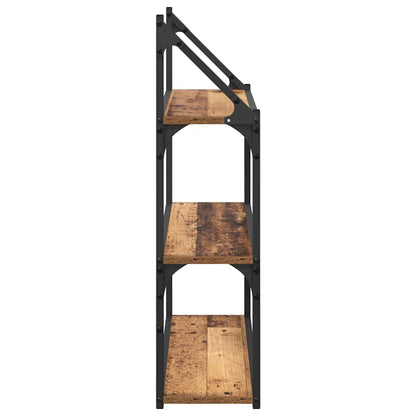vidaXL Wandregal mit Regal Altholz 60 x 21 x 78,5 cm Holzwerkstoff