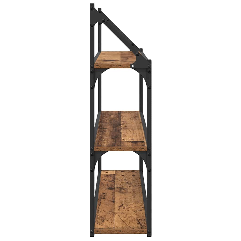 vidaXL Wandregal mit Regal Altholz 80 x 21 x 78,5 cm Holzwerkstoff