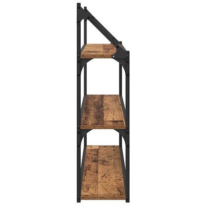 vidaXL Wandregal mit Regal Altholz 80 x 21 x 78,5 cm Holzwerkstoff