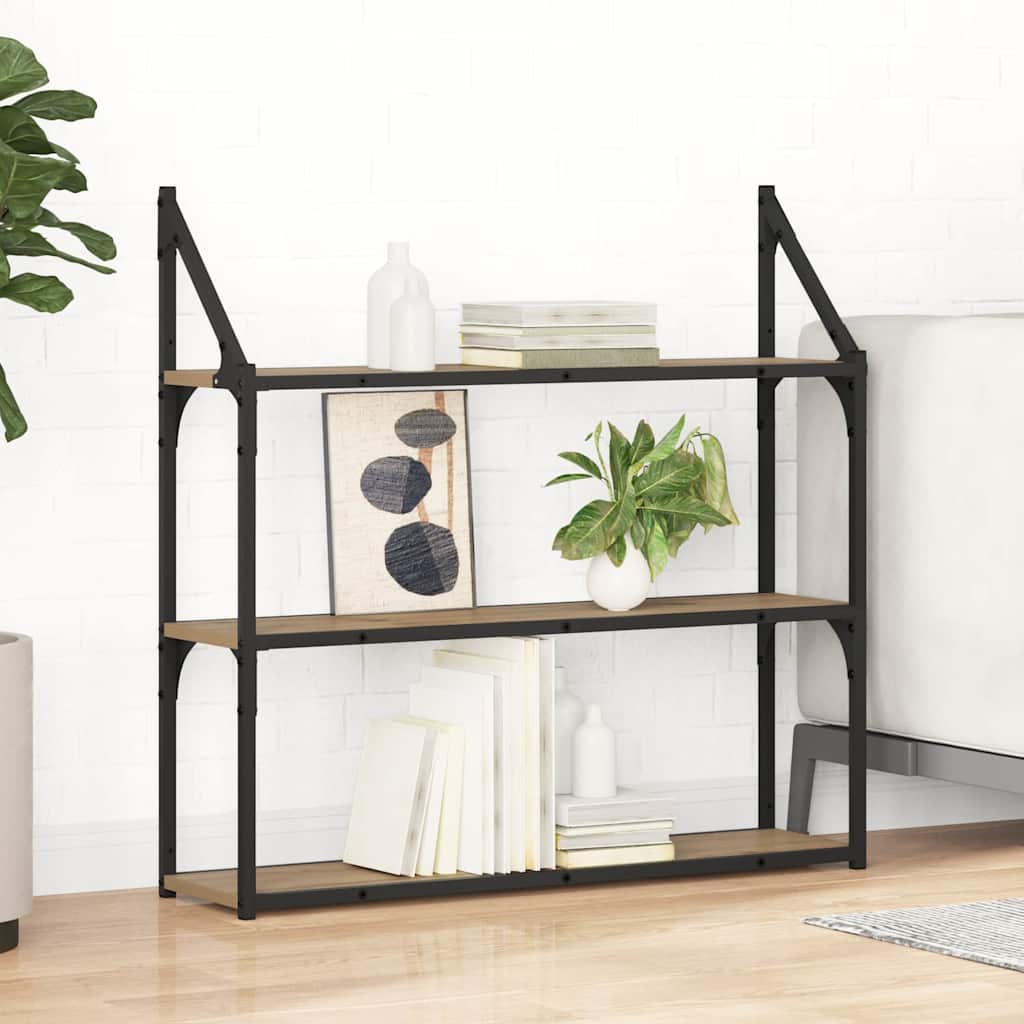 vidaXL Wandregal Artisan-Eiche 80 x 21 x 78,5 cm Holzwerkstoff