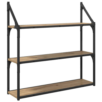 vidaXL Wandregal Artisan-Eiche 80 x 21 x 78,5 cm Holzwerkstoff