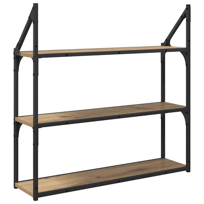 vidaXL Wandregal Artisan-Eiche 80 x 21 x 78,5 cm Holzwerkstoff