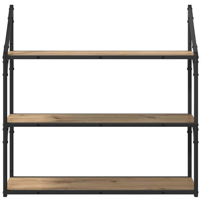 vidaXL Wandregal Artisan-Eiche 80 x 21 x 78,5 cm Holzwerkstoff