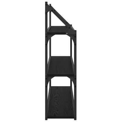 vidaXL Wandregal Schwarz Eichen-Optik 80 x 21 x 78,5 cm Holzwerkstoff