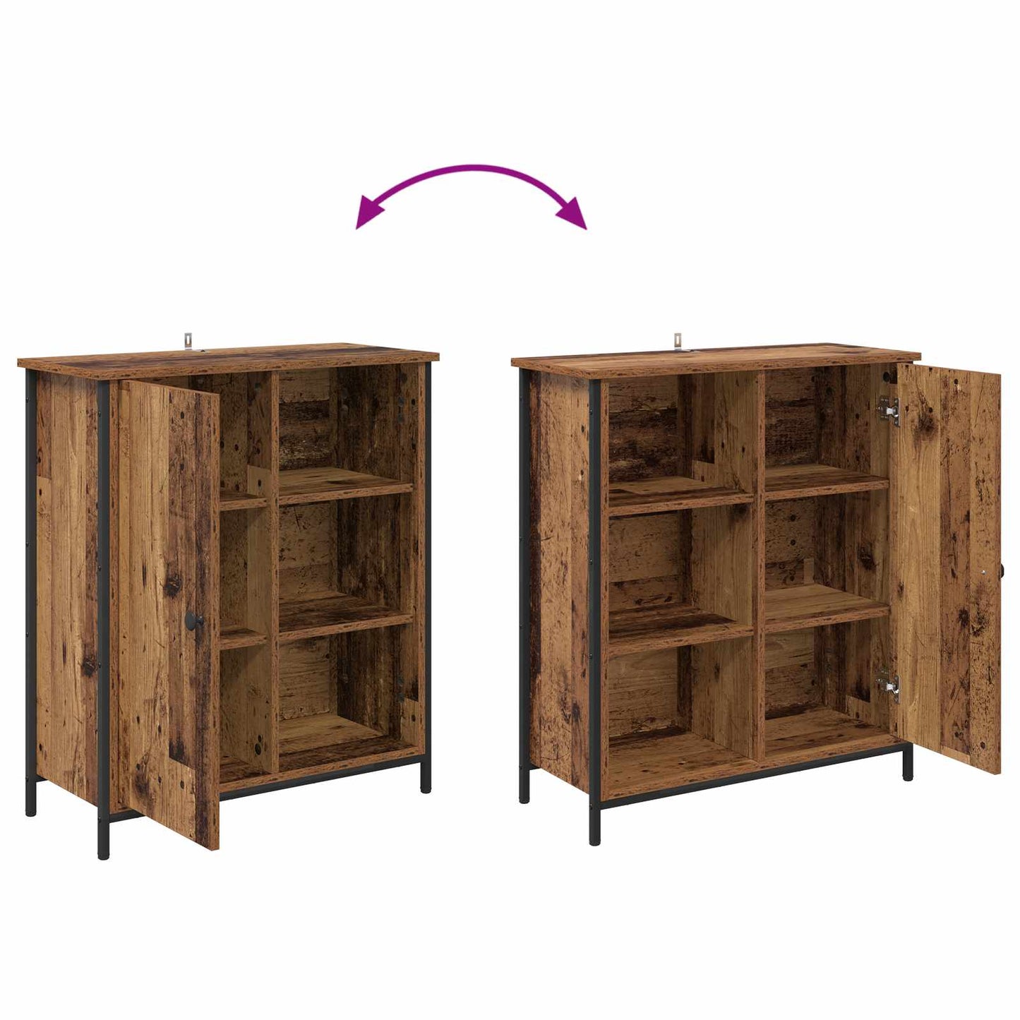 vidaXL Sideboard Altholz 70 x 30 x 80 cm Holzwerkstoff