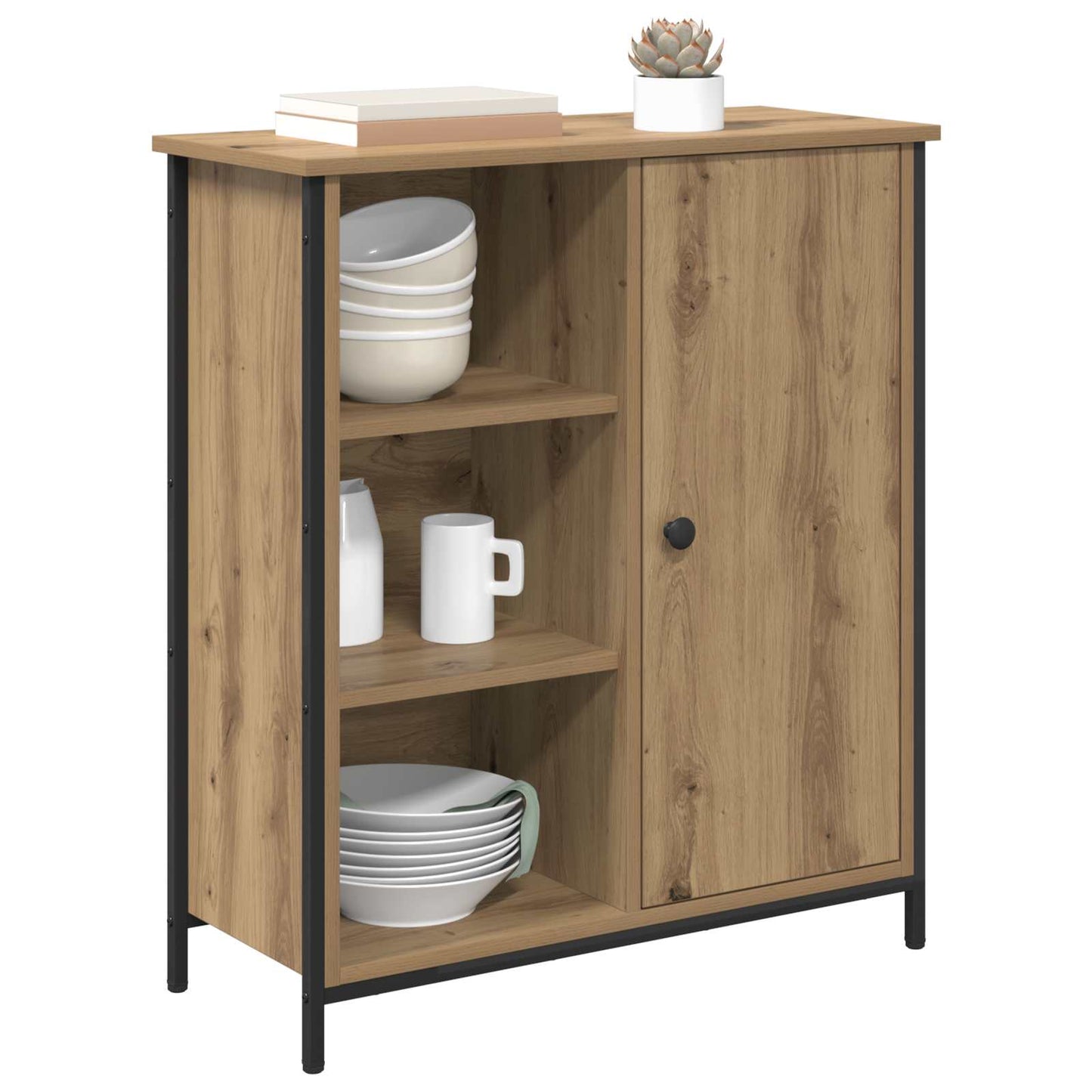 vidaXL Sideboard Artisan-Eiche 70 x 30 x 80 cm Holzwerkstoff