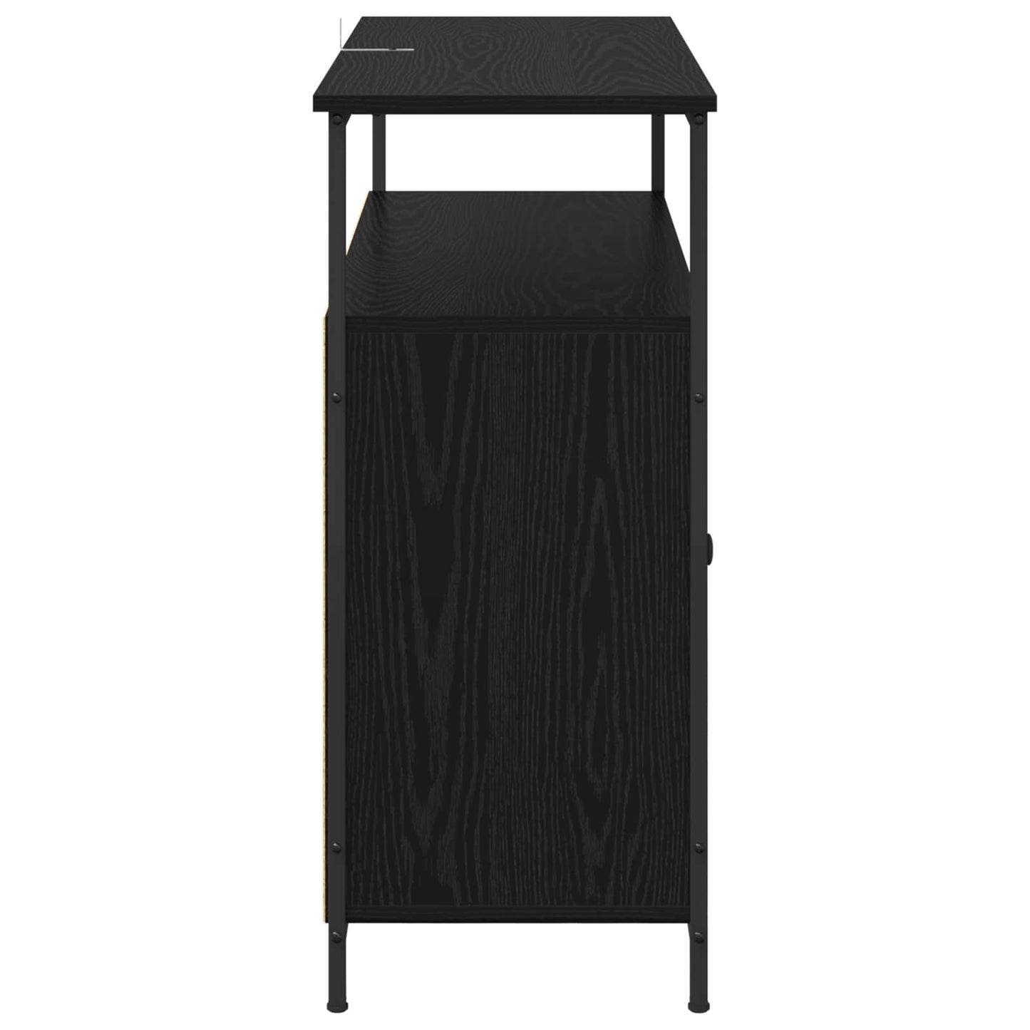 vidaXL Sideboard Schwarz Eichen-Optik 100 x 35 x 80 cm Holzwerkstoff