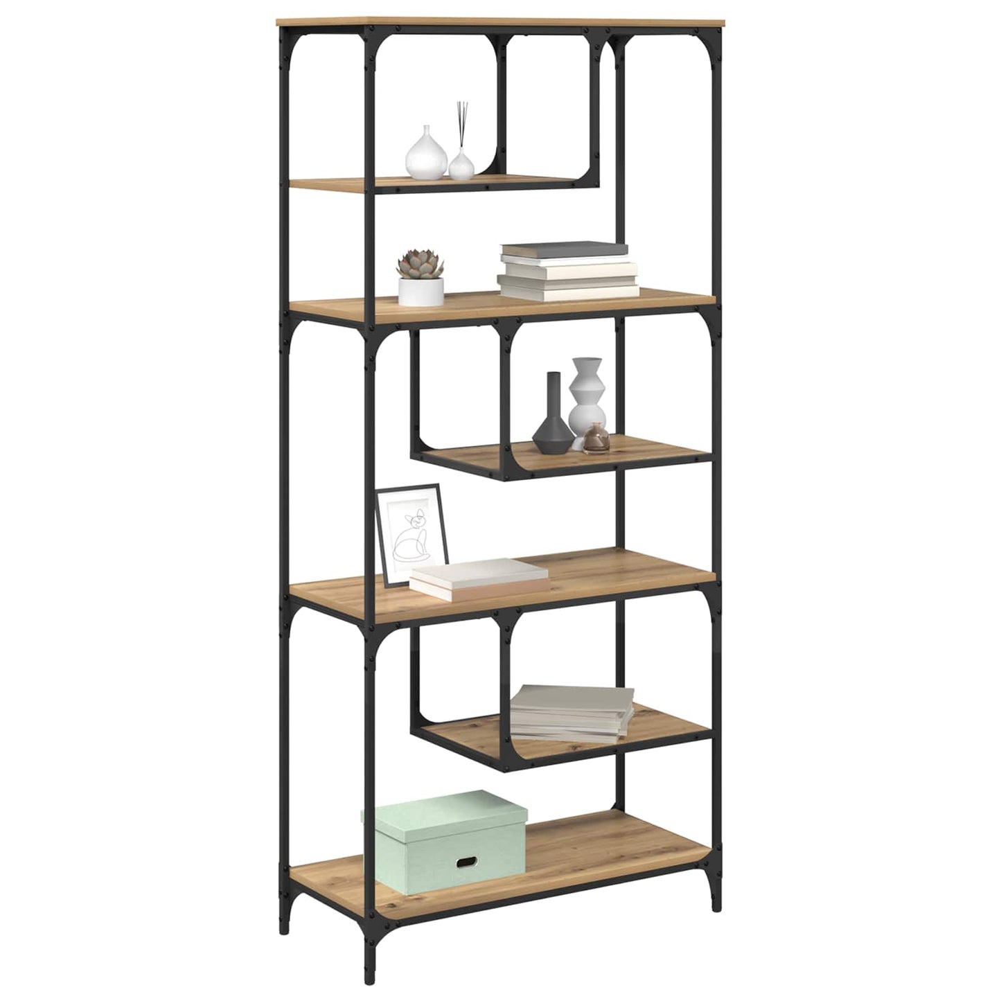 vidaXL Bücherregal Artisan-Eiche 81 x 36 x 176 cm Holzwerkstoff