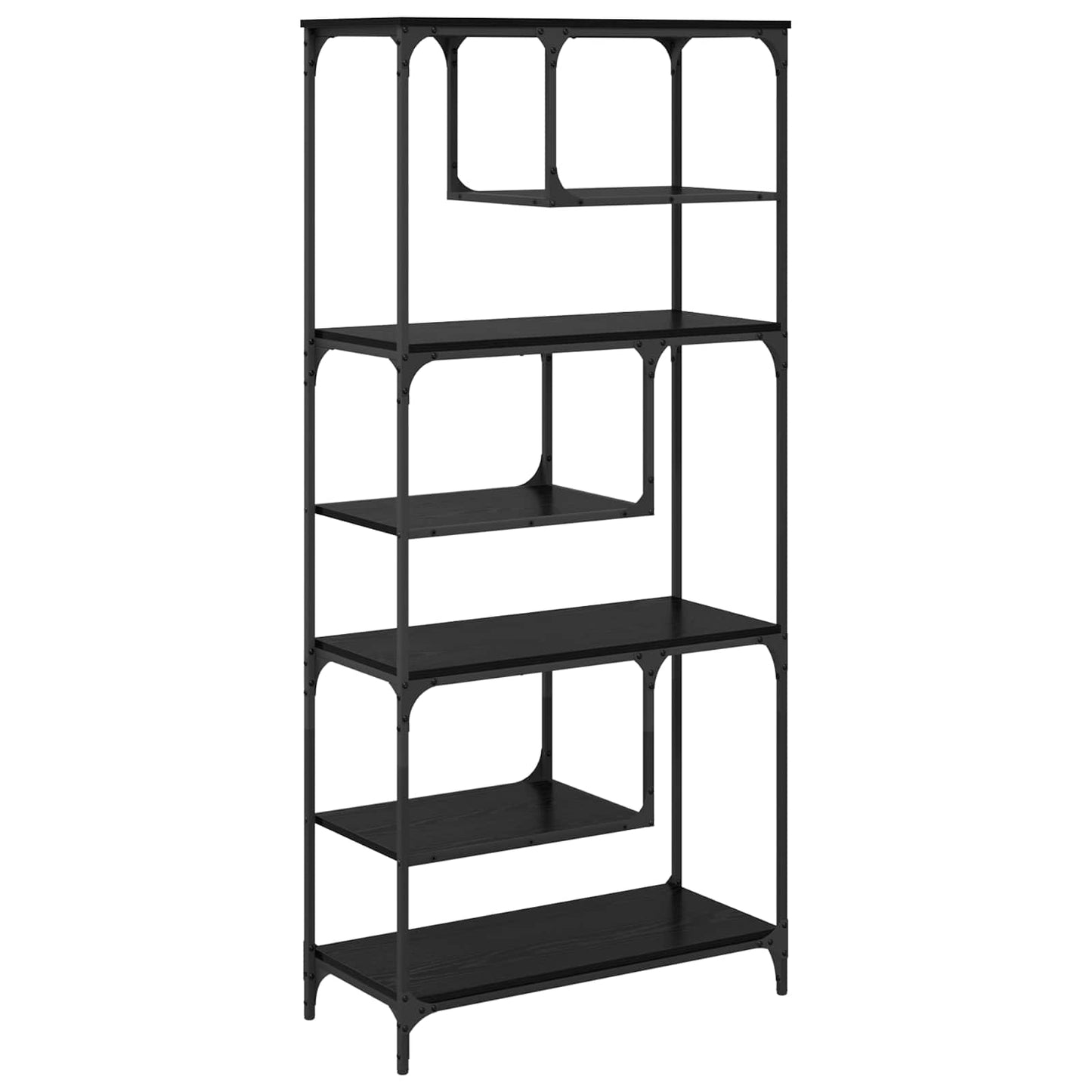 vidaXL Bücherregal Schwarz Eichen-Optik 81 x 36 x 176 cm Holzwerkstoff