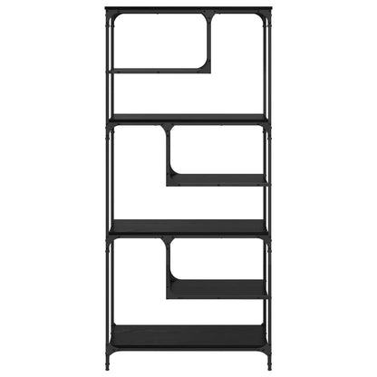 vidaXL Bücherregal Schwarz Eichen-Optik 81 x 36 x 176 cm Holzwerkstoff
