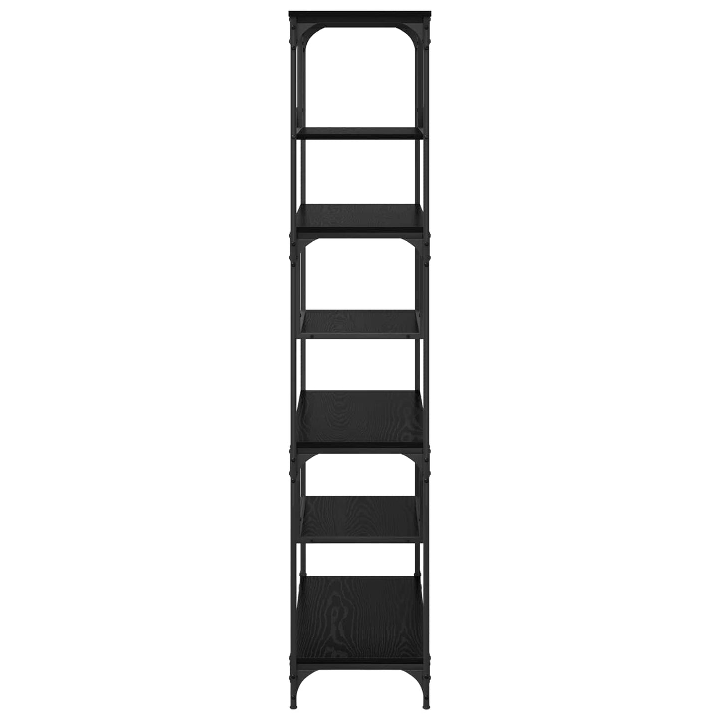vidaXL Bücherregal Schwarz Eichen-Optik 81 x 36 x 176 cm Holzwerkstoff