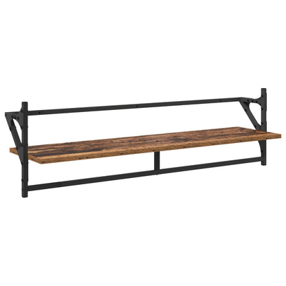 vidaXL Wandregal-Set 6 pcs Altholz 100 x 25 x 30 cm Holzwerkstoff