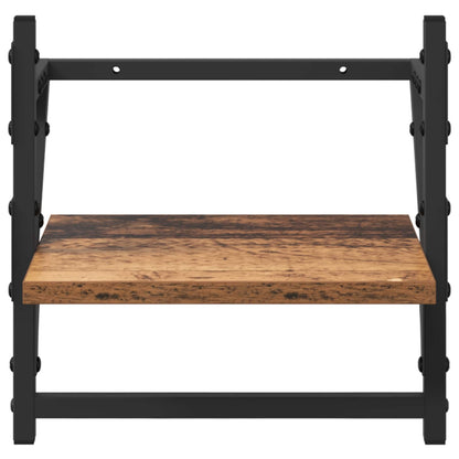 vidaXL Wandregal-Set 6 pcs Altholz 100 x 25 x 30 cm Holzwerkstoff