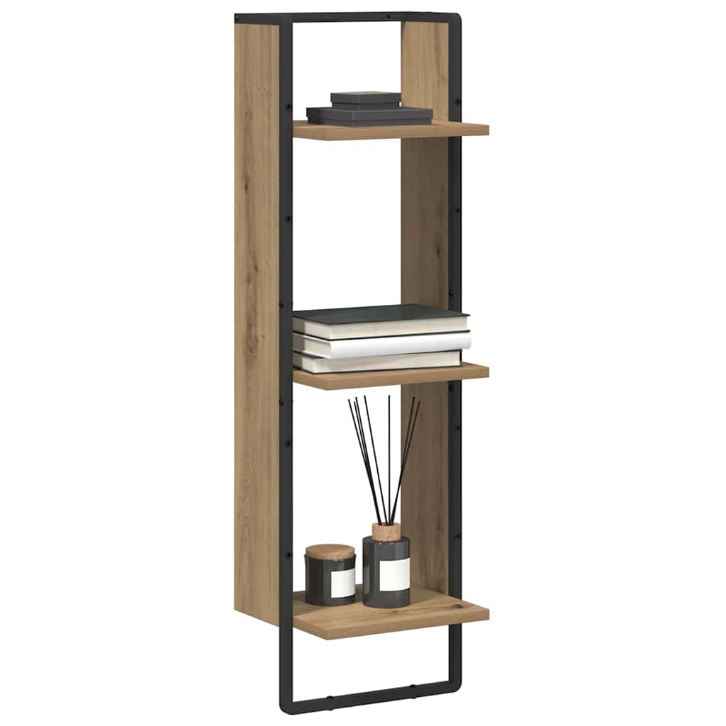 vidaXL Wandregal Artisan-Eiche 30 x 25 x 100 cm Holzwerkstoff