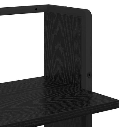 vidaXL Wandregal Schwarz Eichen-Optik 30 x 25 x 100 cm Holzwerkstoff