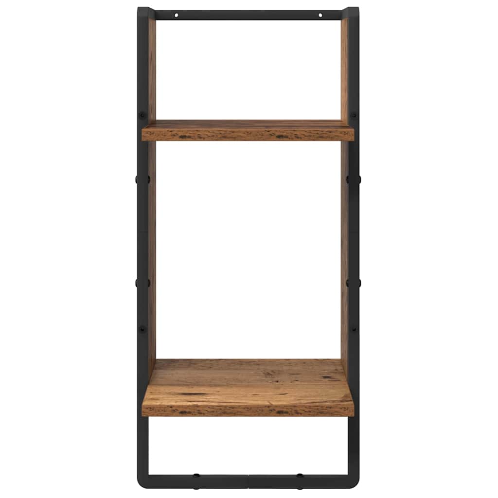 Wandregal-Set 4 pcs Altholz 65 x 25 x 30 cm Holzwerkstoff