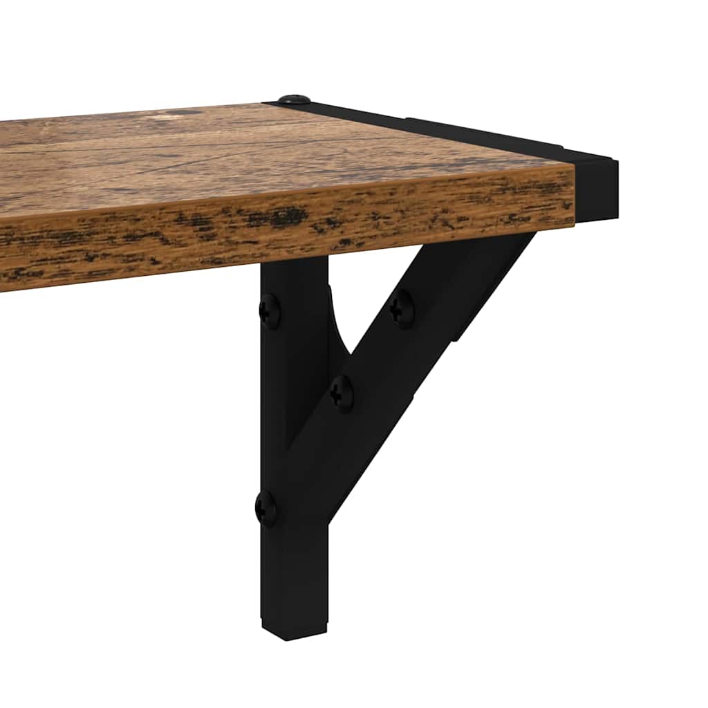 vidaXL Wandregale 2 pcs Altholz 60 x 15 x 15,5 cm Holzwerkstoff