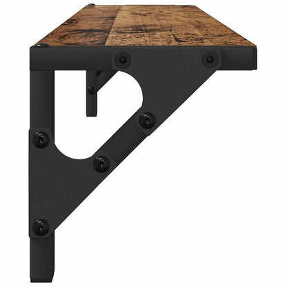 vidaXL Wandregale 2 pcs Altholz 60 x 15 x 15,5 cm Holzwerkstoff