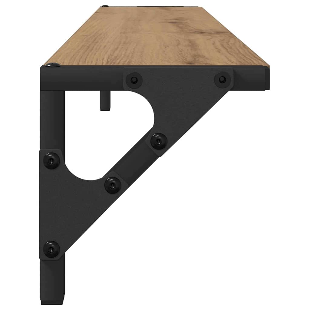Wandregale 2 pcs Artisan-Eiche 80 x 15 x 15,5 cm Holzwerkstoff