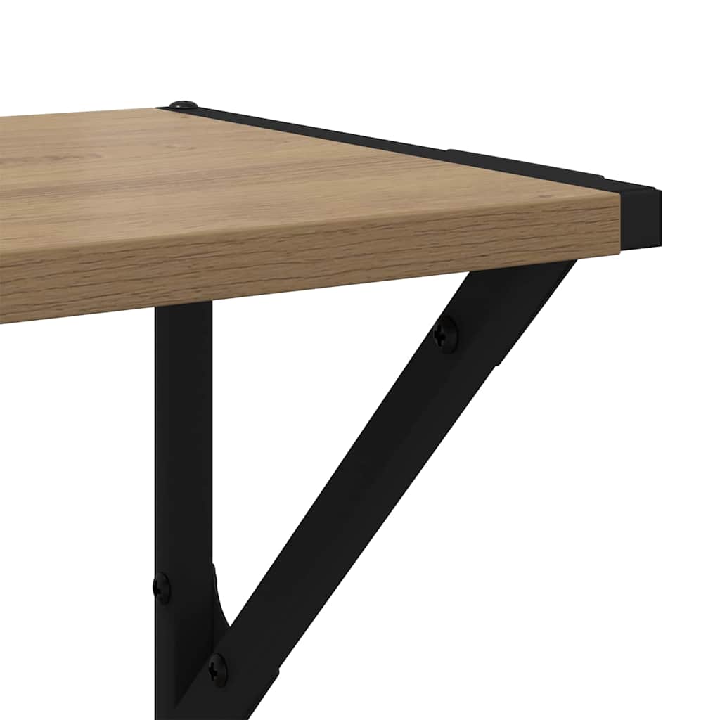 vidaXL Wandregale 2 pcs Artisan-Eiche 60 x 25 x 25,5 cm Holzwerkstoff