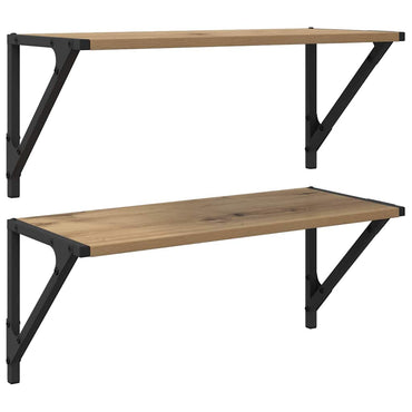 vidaXL Wandregale 2 pcs Artisan-Eiche 60 x 25 x 25,5 cm Holzwerkstoff