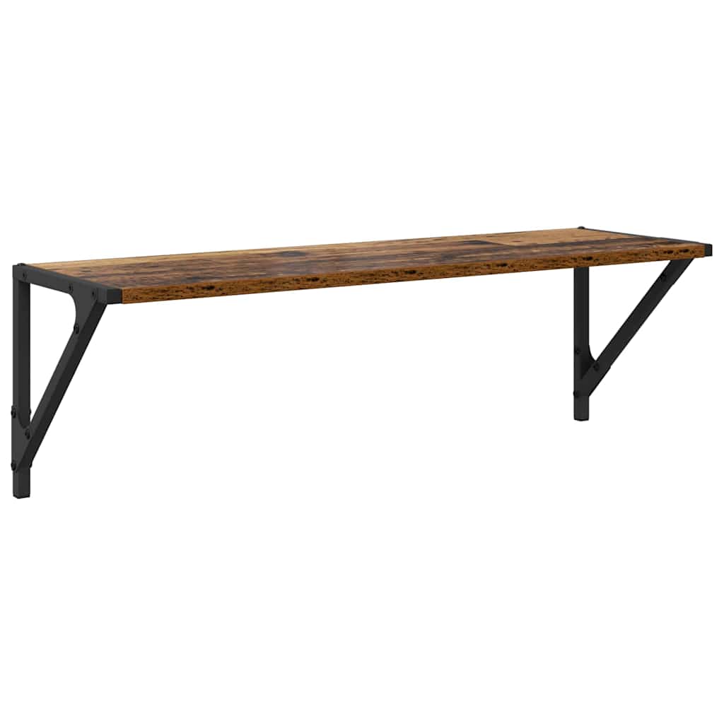 vidaXL Wandregale 2 pcs Altholz 80 x 25 x 25,5 cm Holzwerkstoff