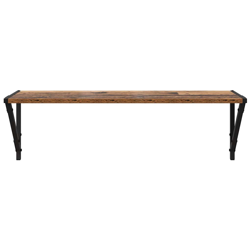 vidaXL Wandregale 2 pcs Altholz 80 x 25 x 25,5 cm Holzwerkstoff