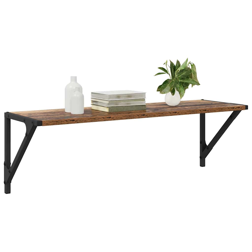 vidaXL Wandregale 2 pcs Altholz 80 x 25 x 25,5 cm Holzwerkstoff