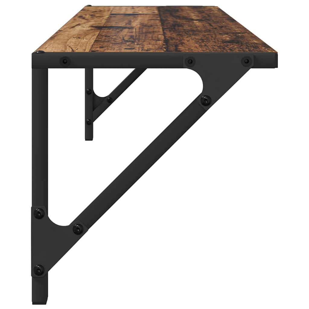 vidaXL Wandregale 2 pcs Altholz 80 x 25 x 25,5 cm Holzwerkstoff