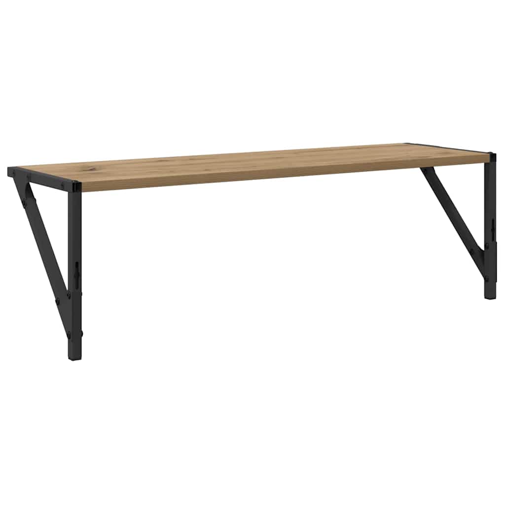 Wandregale 2 pcs Artisan-Eiche 80 x 25 x 25,5 cm Holzwerkstoff
