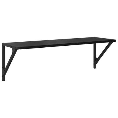 vidaXL Wandregale 2 pcs Schwarz Eichen-Optik 80 x 25 x 25,5 cm