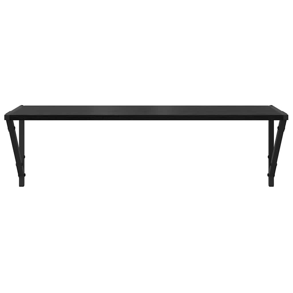 vidaXL Wandregale 2 pcs Schwarz Eichen-Optik 80 x 25 x 25,5 cm