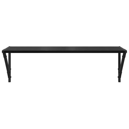 vidaXL Wandregale 2 pcs Schwarz Eichen-Optik 80 x 25 x 25,5 cm