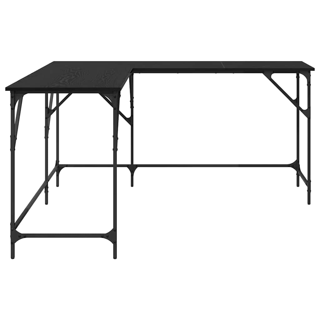 Schreibtisch Schwarz Eichen-Optik 149 x 149 x 75 cm