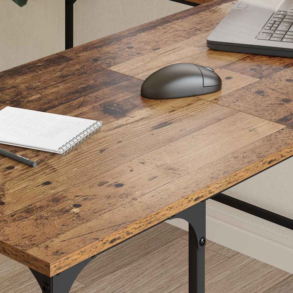 vidaXL Schreibtisch Altholz 139 x 139 x 75 cm Holzwerkstoff