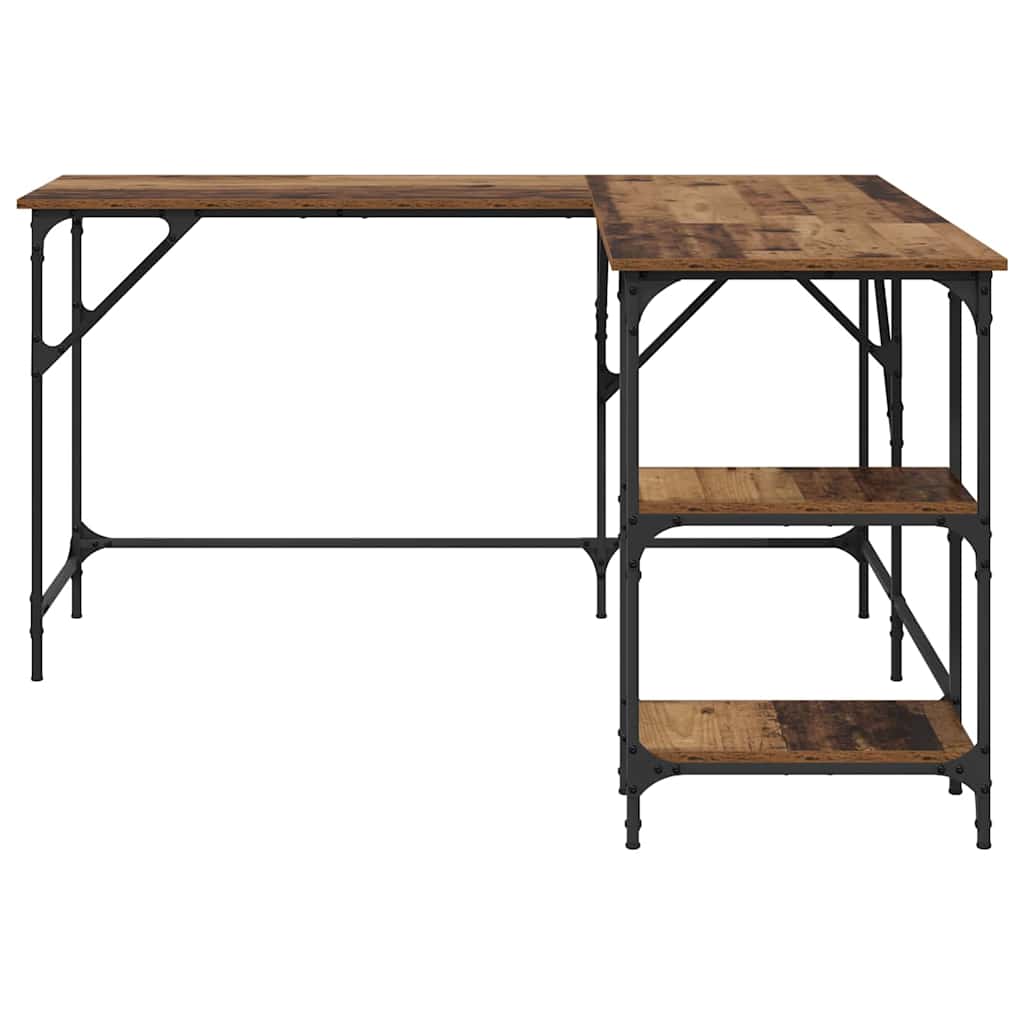 vidaXL Schreibtisch Altholz 139 x 139 x 75 cm Holzwerkstoff