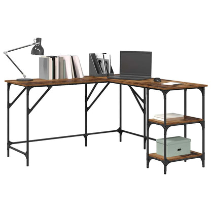 vidaXL Schreibtisch Altholz 139 x 139 x 75 cm Holzwerkstoff