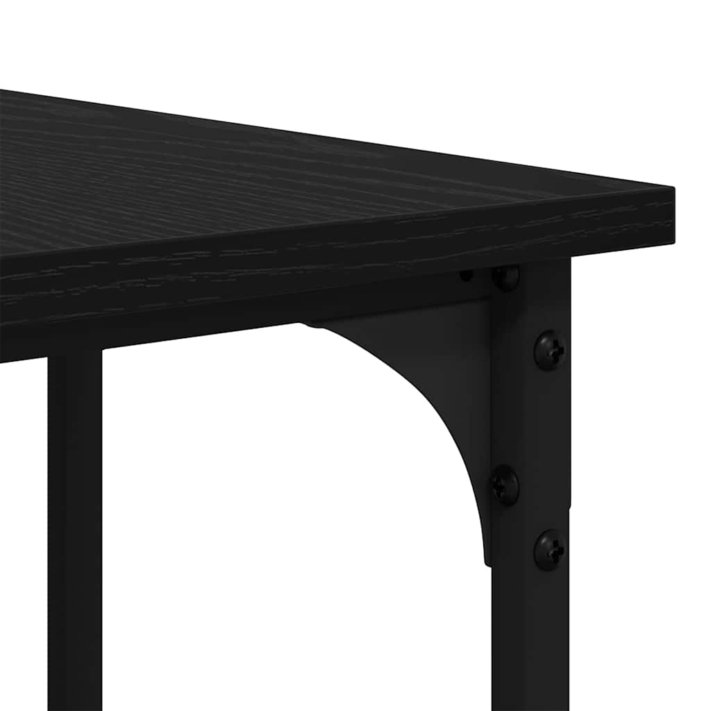 vidaXL Schreibtisch Schwarz Eichen-Optik 139 x 139 x 75 cm