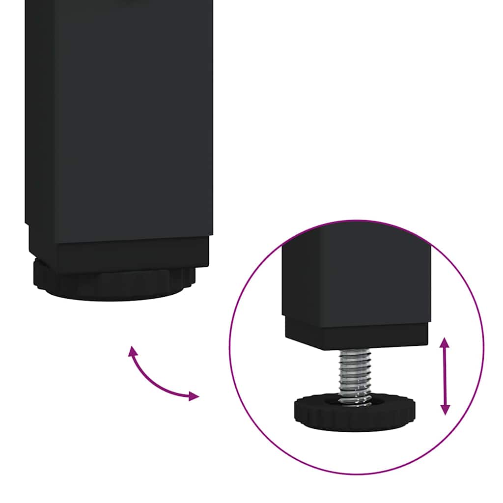 vidaXL Schreibtisch Schwarz Eichen-Optik 139 x 139 x 75 cm