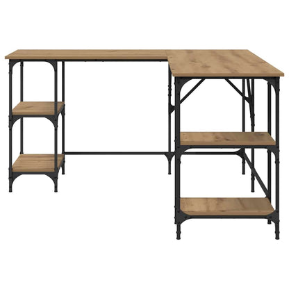 vidaXL Schreibtisch Artisan-Eiche 139 x 139 x 75 cm Holzwerkstoff