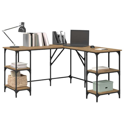 vidaXL Schreibtisch Artisan-Eiche 139 x 139 x 75 cm Holzwerkstoff