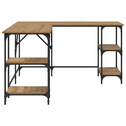 vidaXL Schreibtisch Artisan-Eiche 139 x 139 x 75 cm Holzwerkstoff