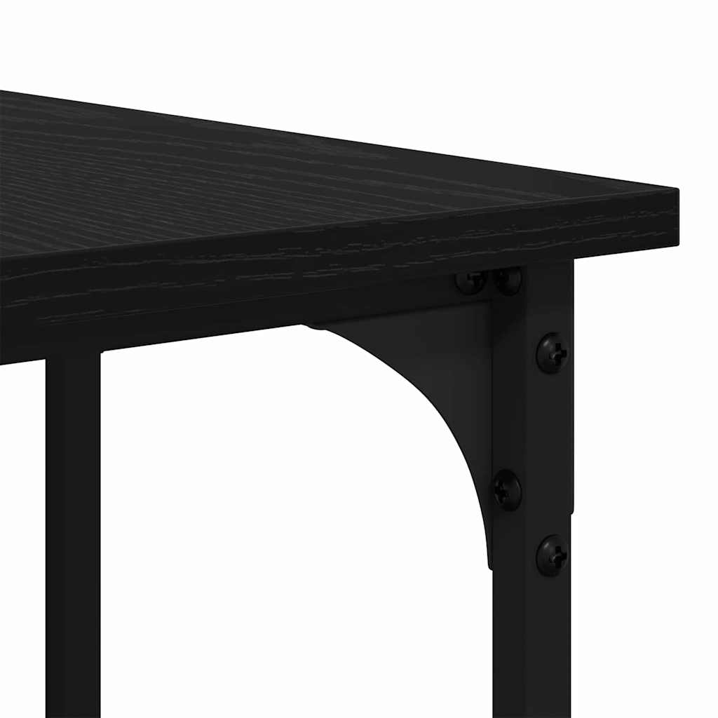 vidaXL Schreibtisch Schwarz Eichen-Optik 139 x 139 x 75 cm
