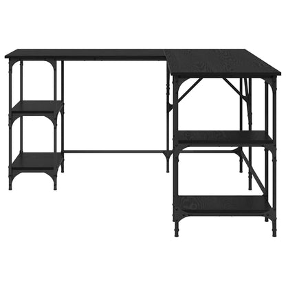 vidaXL Schreibtisch Schwarz Eichen-Optik 139 x 139 x 75 cm